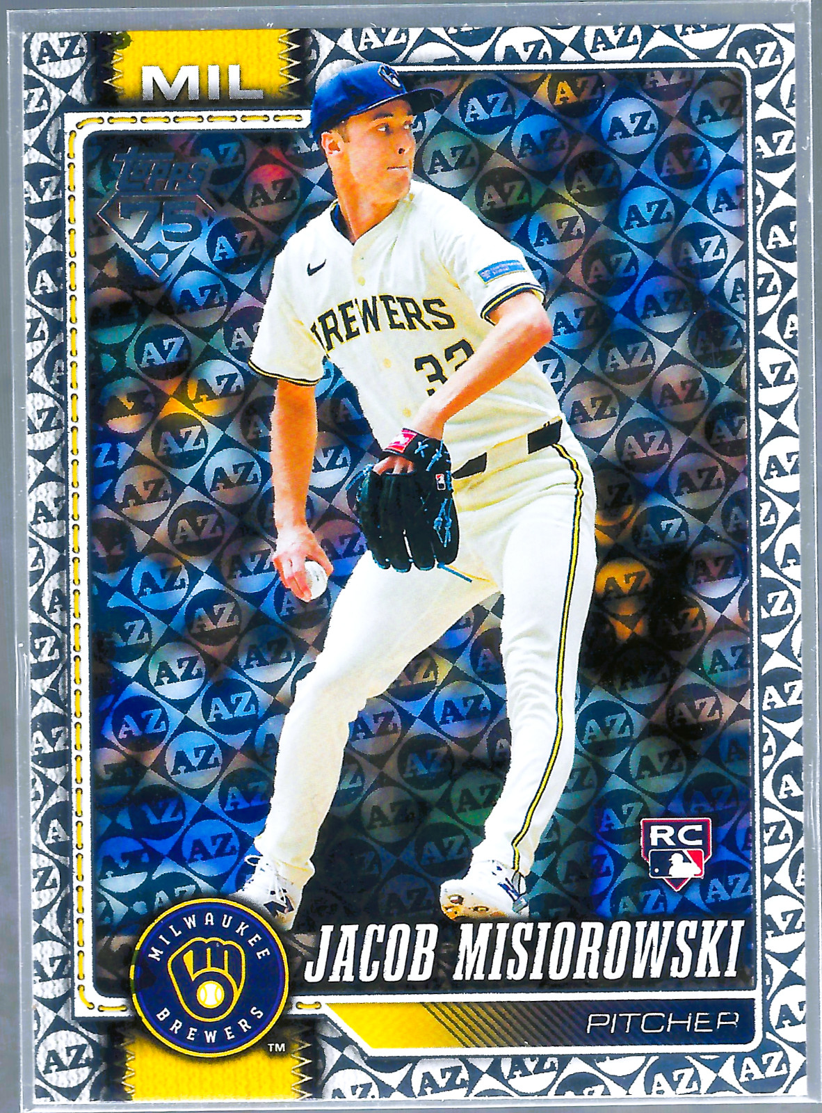 Jacob Misiorowski 2026 Topps Series 1 #10 Rookie Spring Training Brewers (RC)