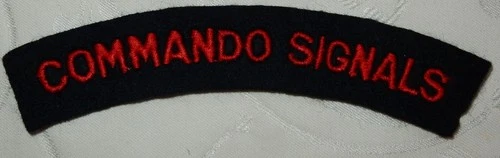 WW2 ERA RM COMMANDO SIGNALS MILITARY SHOULDER TITLE BADGE PATCH WORLD WAR II