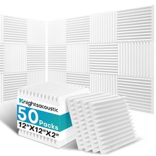 50 Pack Sound Proof Foam Panels for Walls, 2 X 12 X 12 Inches Acoustic Foam P...
