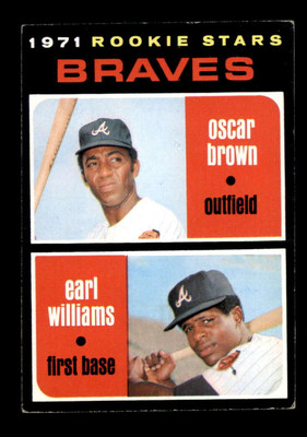 1971 Topps #52 Oscar Brown/Earl Williams Braves Rookies EXMT/EXMT+ X3264803