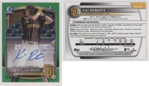 2025 Bowman Chrome Prospect Auto Green Refractor /99 Kai Roberts #CPA-KR Auto