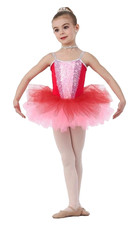Lot of 6 Colors Of Love RED 1-CXS  1-CL 4-CXL Dance Costume Sequin Ballet Tutu