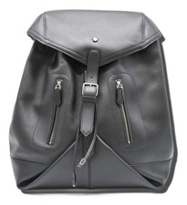 Zaino Montblanc in morbida pelle pieno fiore nero 8110 autentico da uomo