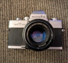 Minolta SRT 100 35mm Camera Bundle 50mm / 1/1.7 Lens Shutter Fires