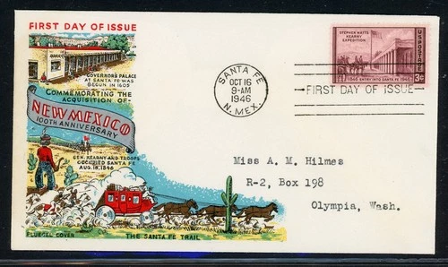 UNITED STATES FLUEGEL COVER LOT #33 1946 NEW MEXICO Statehood Centenary FDC $$$