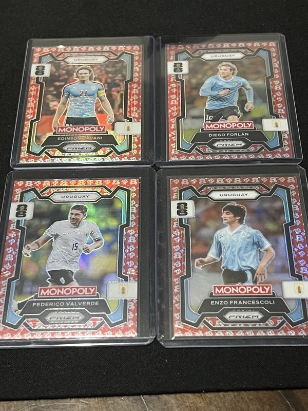 2023 Panini Monopoly Prizm FIFA World Cup Uruguay 4-Card Lot #65-70