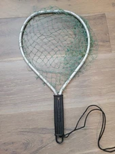 Vintage Pepco Fly Fishing Net Stream Aluminum USA 19" Cabin Cottage Decor