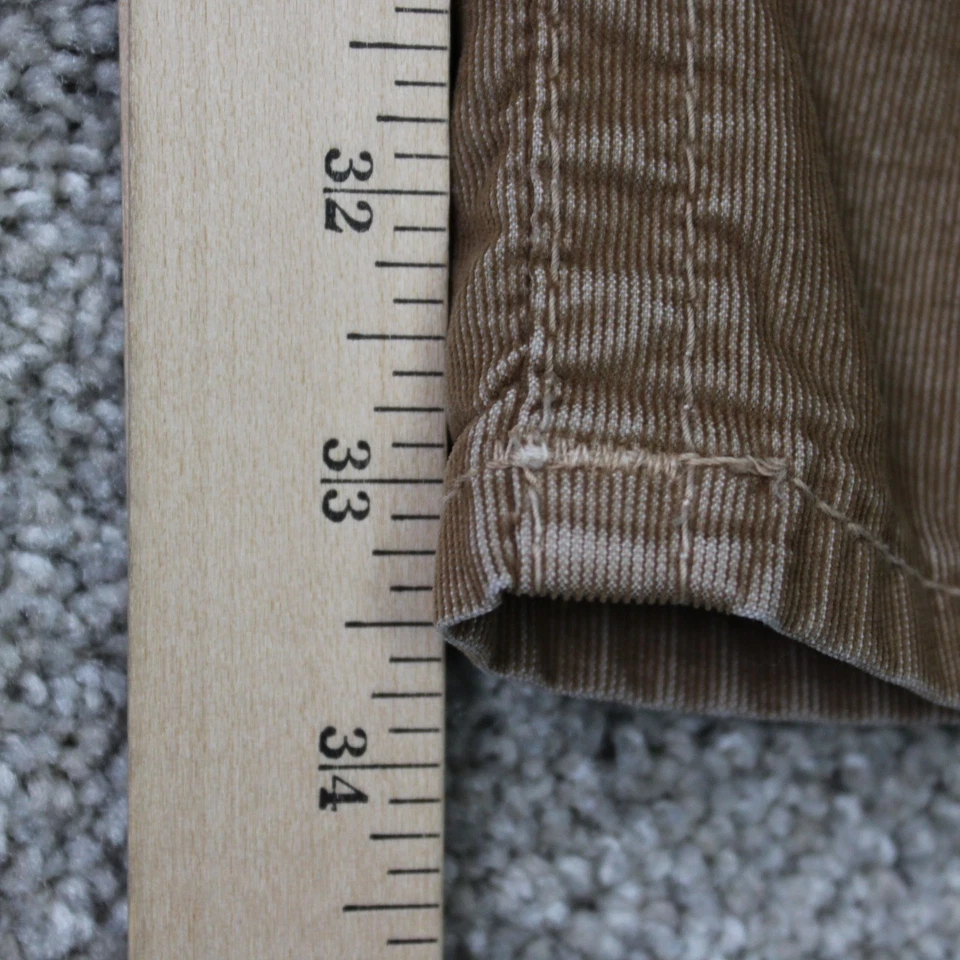 Pantalones de mezclilla True Religion Bobby para hombre 34x34 marrón pana solapa bolsillo calce relajado Foto 4 de 4