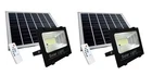 2x pieces LED headlight with solar panel 600w twilight remote control cold light