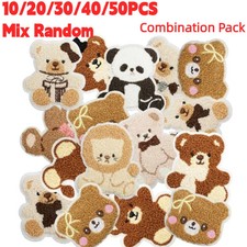 50/100pcs Random Mixed Bear Embroidered Patches Iron-on DIY Wholesale Clothing's