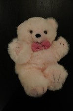 VTG PINK TEDDY BEAR 11" PLUSH