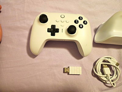 8BitDo Ultimate Bluetooth Controller White w/ Charging Dock USB Cable Dongle