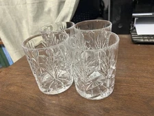  Set of 4 Crystal Clear Industries Portico Double Old Fashion Glasses