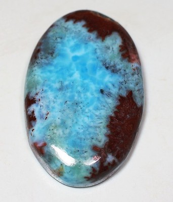 46 Ct 6X22X35 mm Natural Designer Red Larimar Oval Cabochon Gemstone HR-235