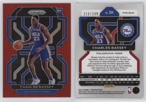 2021-22 Panini Prizm Red Prizm /299 Charles Bassey #304 Rookie RC