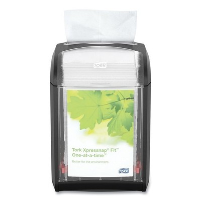 Tork 7232000 4.4 x 5.6 x 6.7 Xpressnap Fit Tabletop Napkin Dispenser - Black New