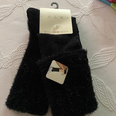 Falke Söckchen Schwarz mit Glitzer   Umschlage Söckchen Neu mit Etikett  