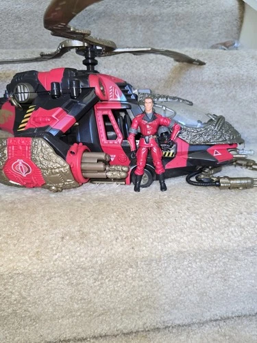 Hasbro Cobra Valor Vs Venom Crimson Copter with Pilot Action Figure Not Complete