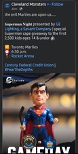 Cleveland Monsters Exclusive Superman Bobblehead BNIB