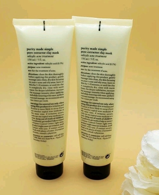 2~Philosophy Purity Made Simple Pore Extractor Clay Mask 5 fl New READ 