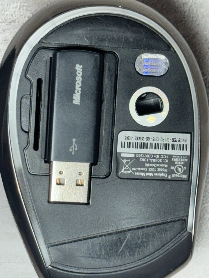 Microsoft Explorer Mini Mouse - Model 1363 + w/USB Receiver.  Tested. Nice!! - Image 2 of 2