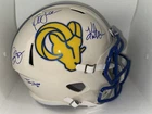 Kurt Warner Marshall Faulk Isaac Bruce Holt Autographed Rams Retro FS Helmet !