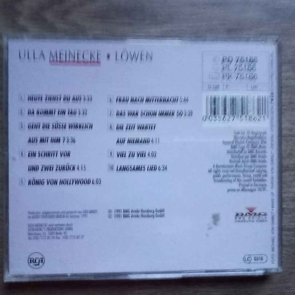 Ulla Meinecke - Löwen - CD 1991 - Bild 2 von 2