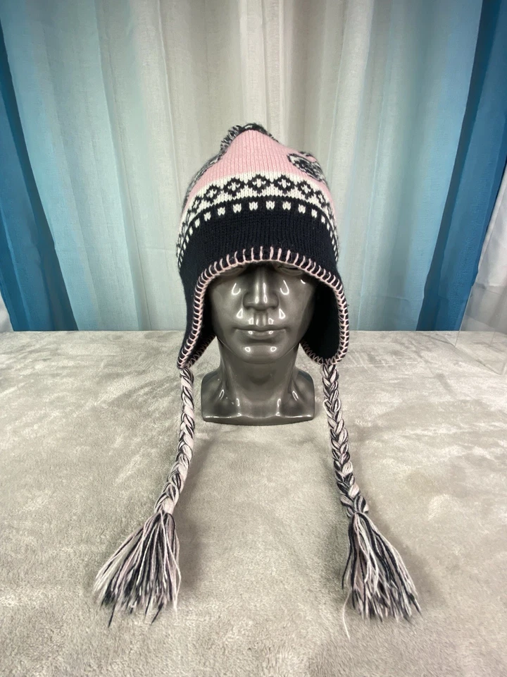 Detroit Red Wings | Sombrero peruano de invierno tejido doble visita | Unisex | OSFM | Rosa Foto 2 de 4