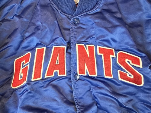 New York Giants Satin Jacket Vintage 1980s NFL Starter Pro Line Adult XL Good - Picture 2 of 18
