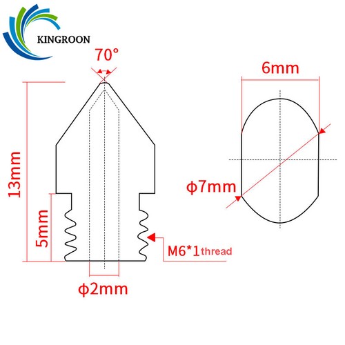 5Pack 0.4mm Mk8 Extruder Hardened Steel Nozzle Needles kits for CR-10 Ender 3 V2 - Picture 2 of 7