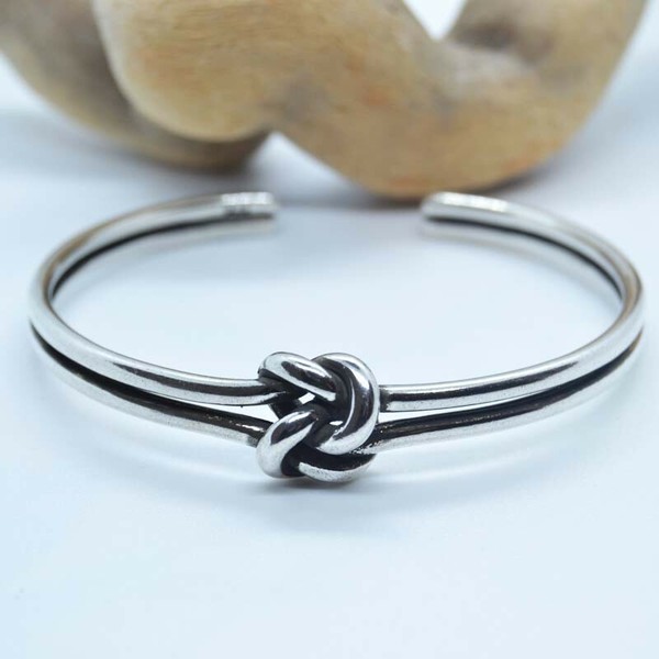 Pulsera Estilo Vintage Brazalete Color Plateado S925 Moda Unisex Ajustable 