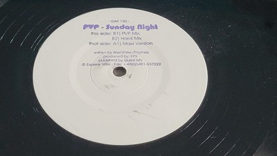 PVP   Sunday Night 12'' - Express Traxx   Hard Trance Brett!! - 1996
