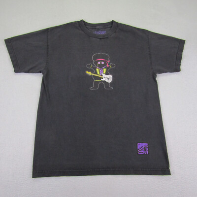 Grizzly Griptape Shirt Mens Medium Black Jimi Hendrix Skateboarding Guitar Tee