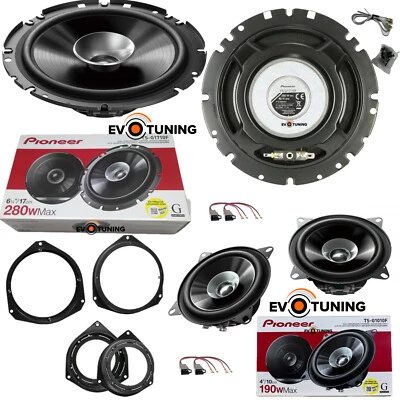 PIONEER EVOTUNING - NO HERTZ Kit 4 Casse Pioneer Anteriori 165mm e Posteriori 10cm per Fiat 500 Doppio Cono