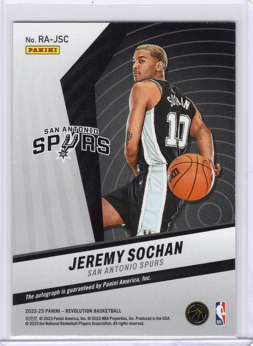 Jeremy Sochan 2022-23 Panini NBA Revolution Rookie Jeremy Sochan 2022-23 Panini NBA Revolution Rookie