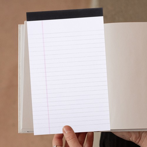 8 Pcs Take Paper Office White Wide Ruled Note Pads Clear Legal with Holes - Picture 9 of 12