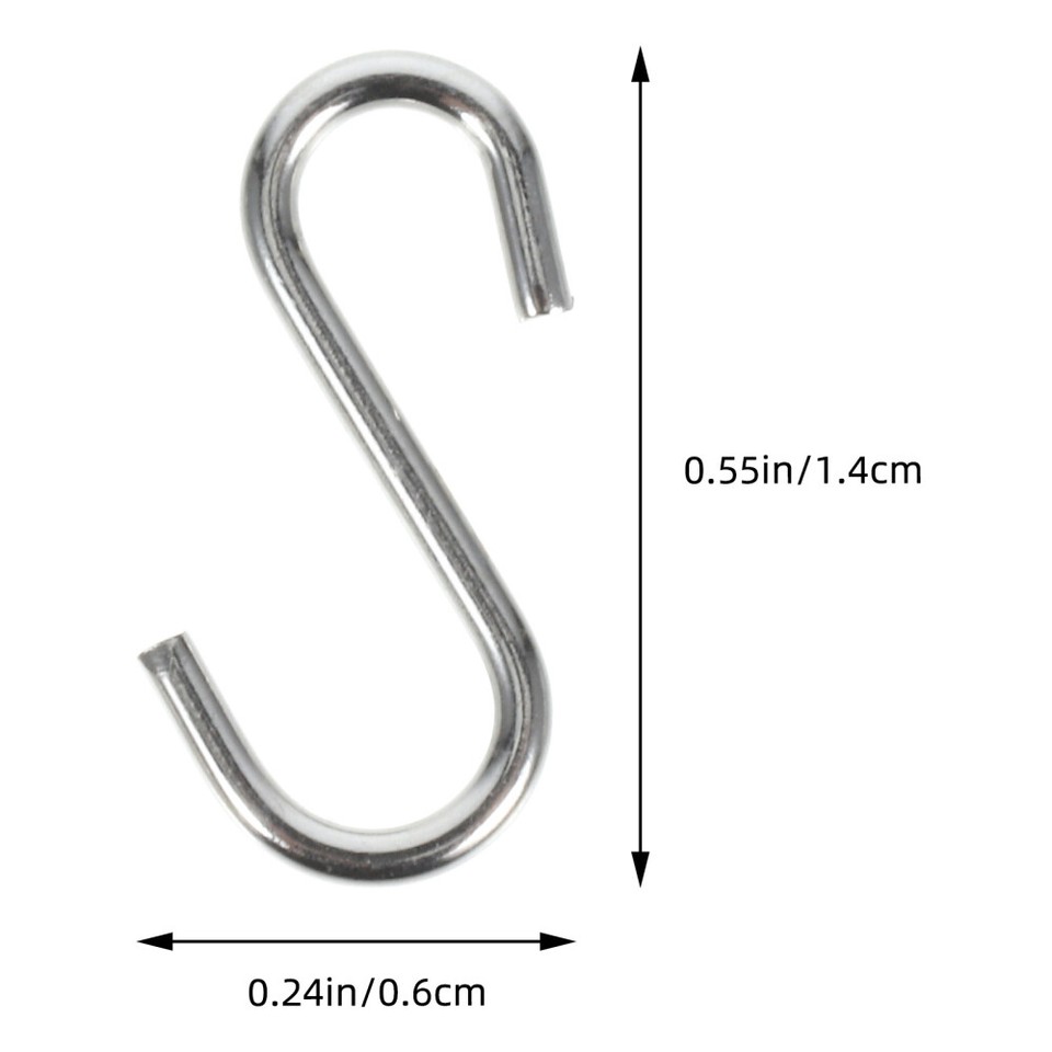 100 PCS Shaped Hooks for Hanging Miniature Sturdy Sshaped Jewelry eBay