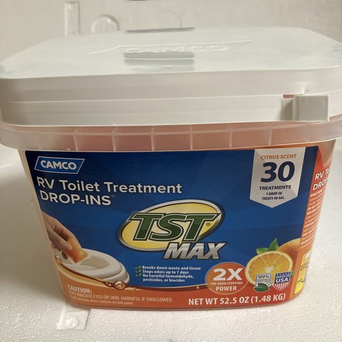 Camco TST Max Citrus Scent RV Toilet Treatment Drop-Ins 30-Pack 41183 SEALED NEW - Picture 10 of 10