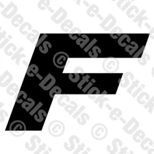 JERSEY LETTER F Vinyl Die Cut Decal Sticker - Sport Athlete Alphabet Text - A4