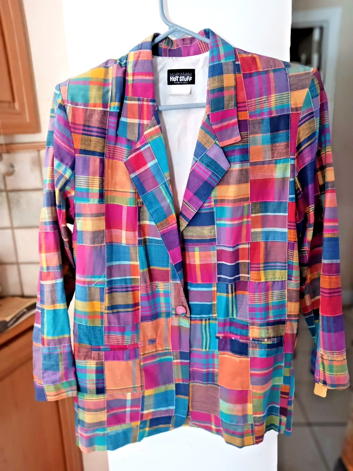 Hot Stuff Blazer - Medium Pastel Patchwork Jacket… - image 1