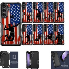 For Samsung S24 ULTRA DUAL TACTICAL Hybrid Two Piece Case USA Sports