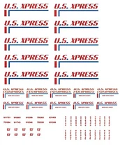 O Scale Truck / Trailer Decals " U.S. Express "