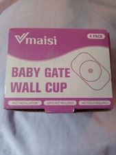 Maisi Baby Gate Wall Cup 4 Pack Easy Installation Rubber Backing NIB Baby Proof