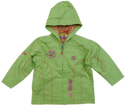 Girls Blossom Waves Zip Hoody Rain Jacket Spring Anorak Coat 2 to 8 Years - Bild 2 von 5