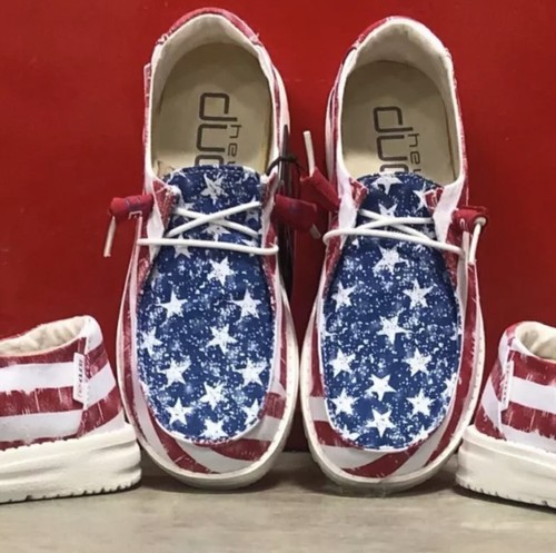 HEY DUDE Wendy Stars Stripes Patriotic 