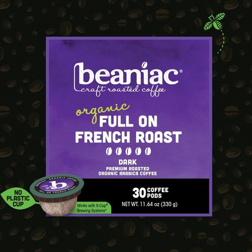 Organic Full on French Roast, Dark Roast, Single Serve Compostable K Cup Coffee - Picture 8 of 8