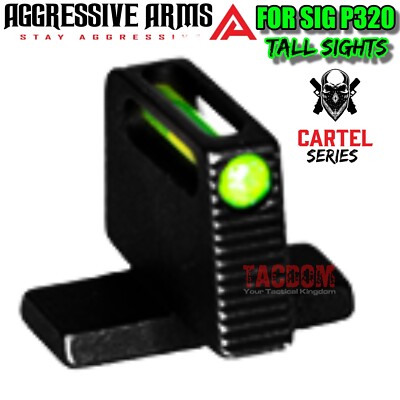 AGGRESSIVE ARMS STEEL TALL SUPPRESSOR HEIGHT FIBER Sights fr SIG