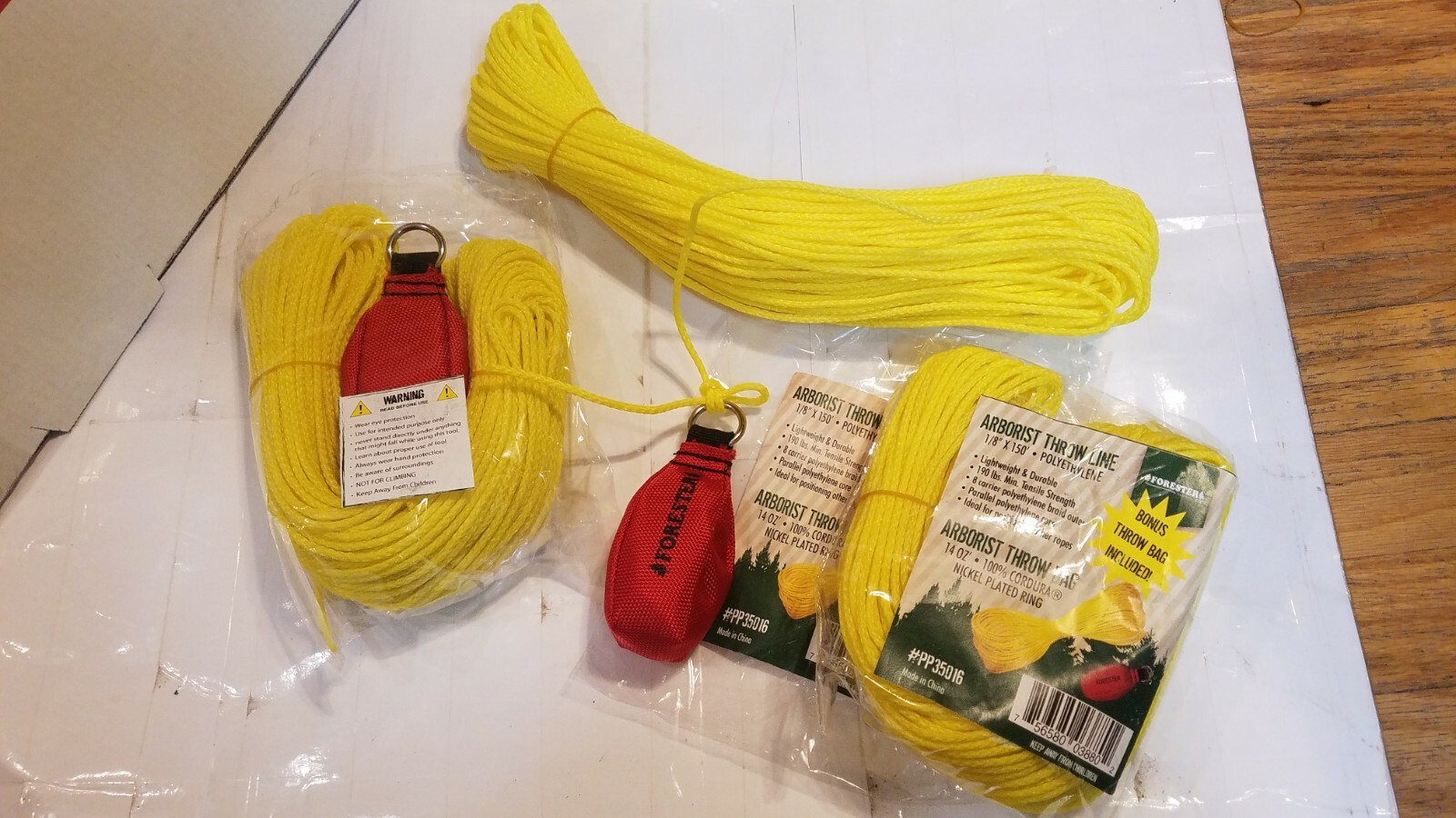 Forester Arborist Throw Ball & Line Kit, 1/8"X150' Line, 14 Oz Throw