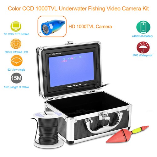 Color CCD 1000TVL Underwater Fishing Video Camera Kit With 7in TFT Display - Picture 2 of 18