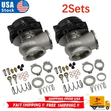 2Sets 44MM Wastegate External For Turbo W/ TIAL V-Band Flange Spring MV-R 14PSI